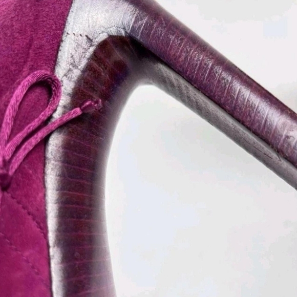 Gucci Tom Ford Collection 2004 Purple Suede Slouch Boots Women’s Size 10 - Picture 5 of 10